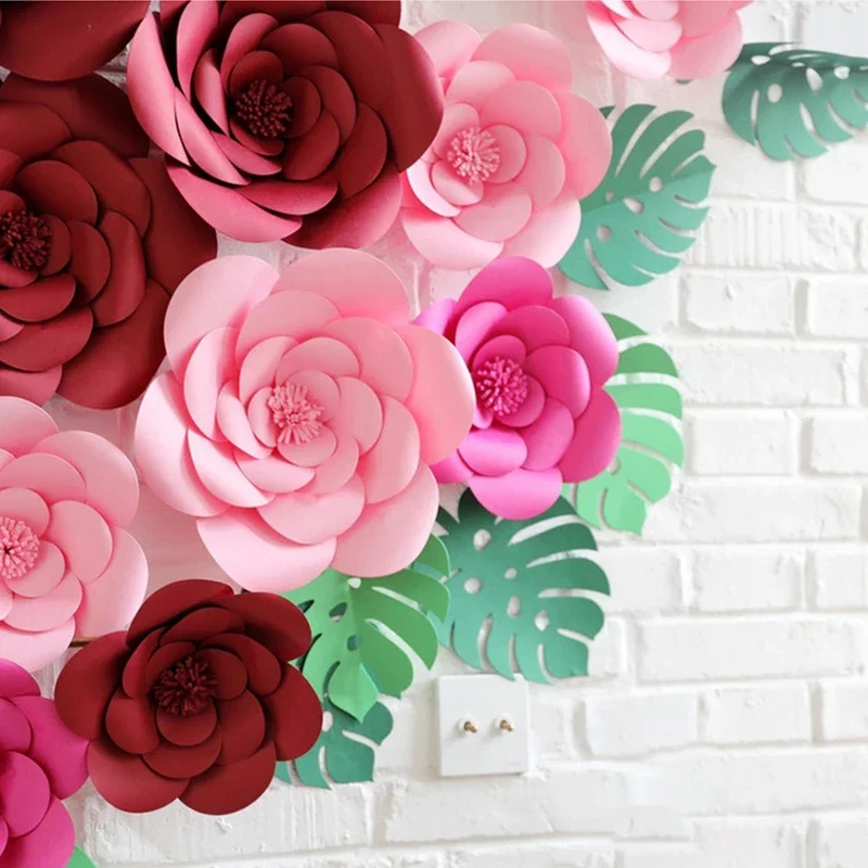 Art And Craft For Nursery - Diy artificial grande papel rosa flores