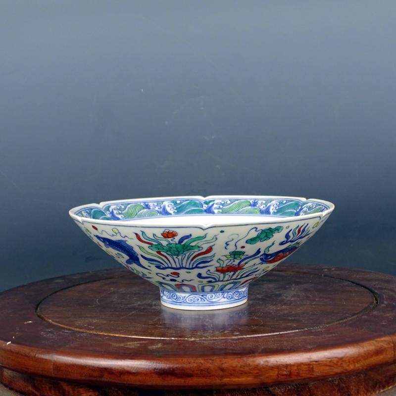 Art Craft Hat - Tigela de Porcelana Antiga Chinesa Pintada