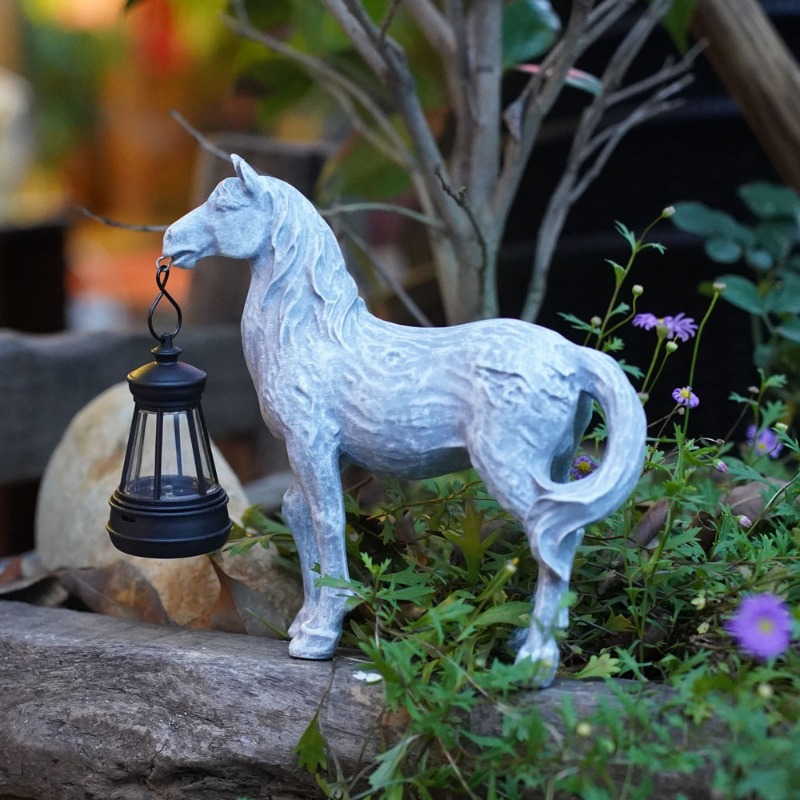Art Craft Horse - Estátua de resina luz solar cavalo
