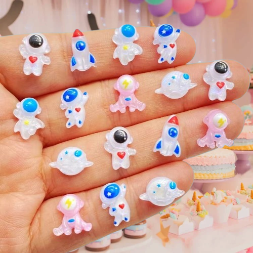 Art And Craft Rocket - 250 pçs resina mista mini astronauta