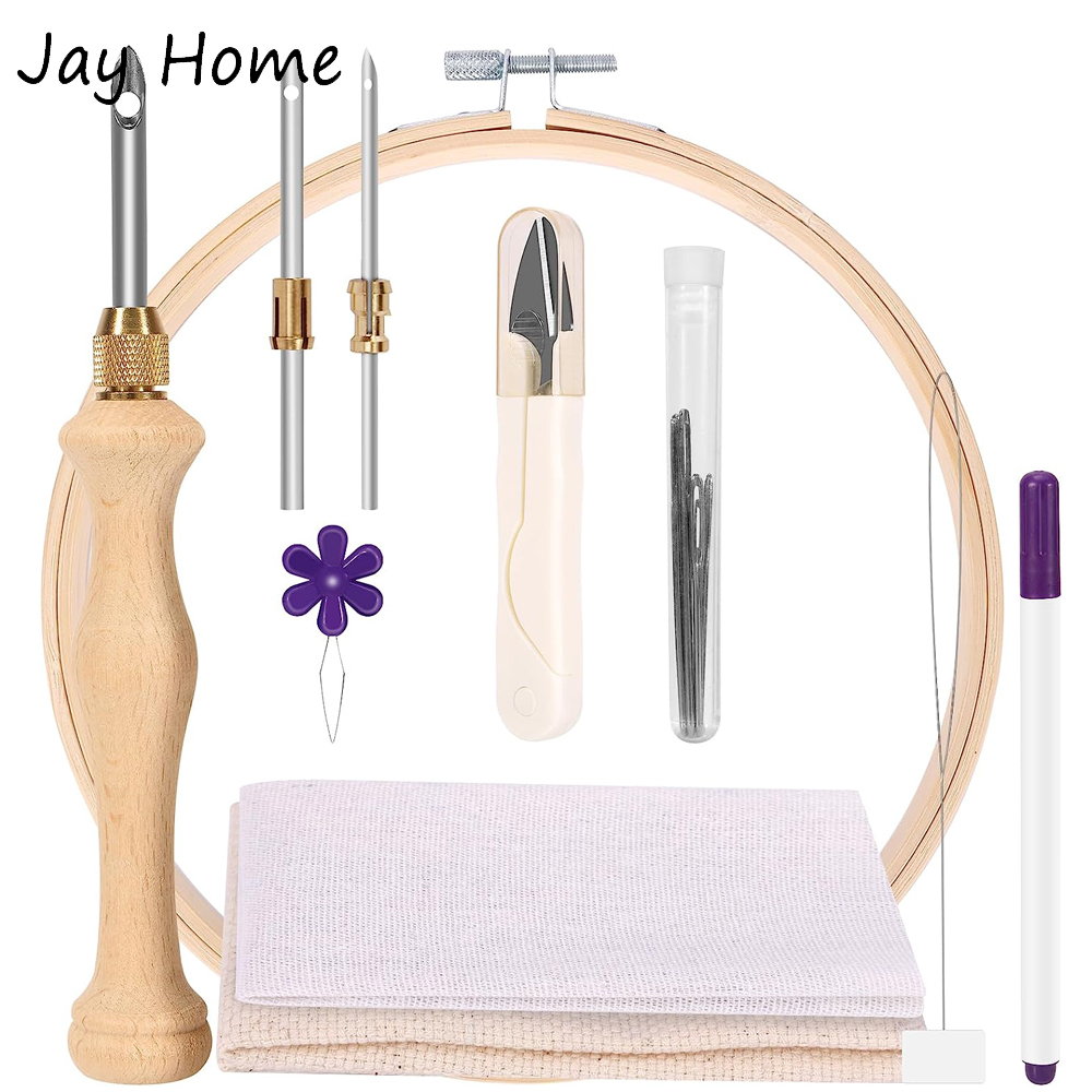 Punch Needle Kit - Kit inicial de agulha de perfuração