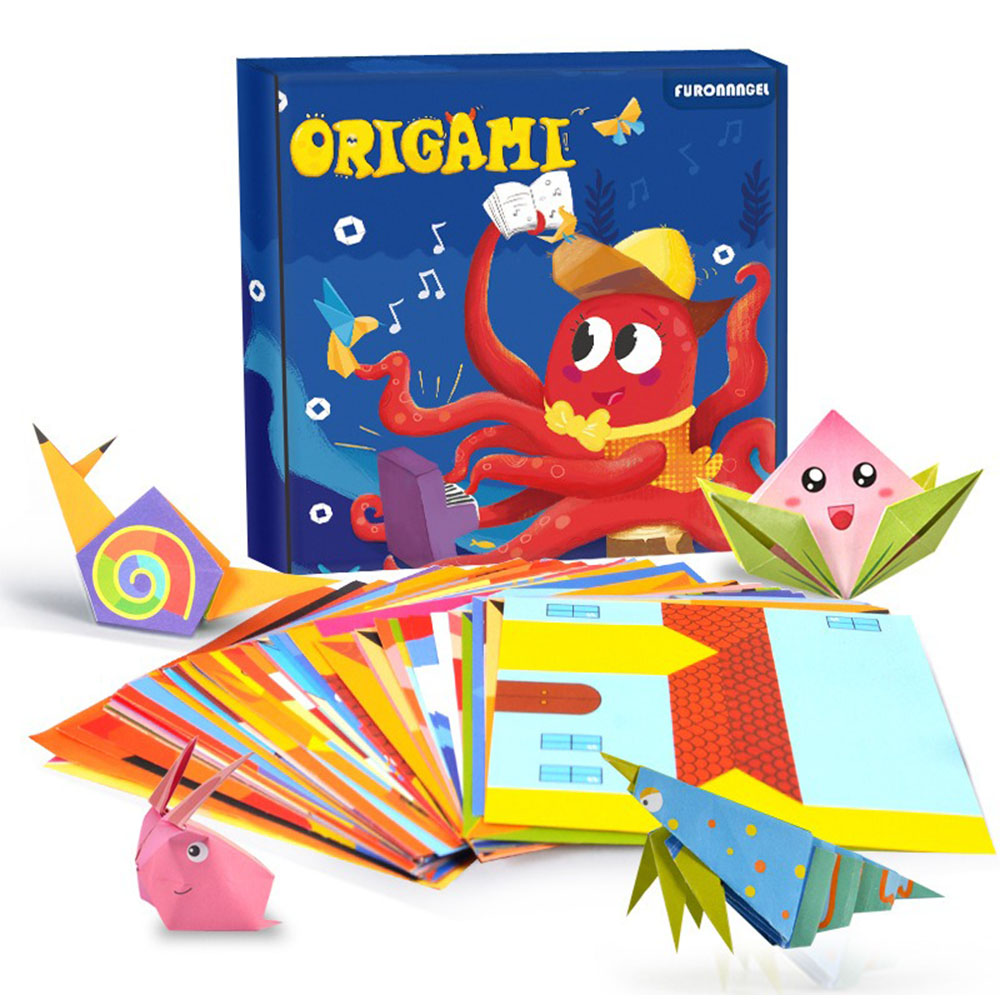 Art Craft Kindergarten - Kit origami 30/108 folhas origami papel
