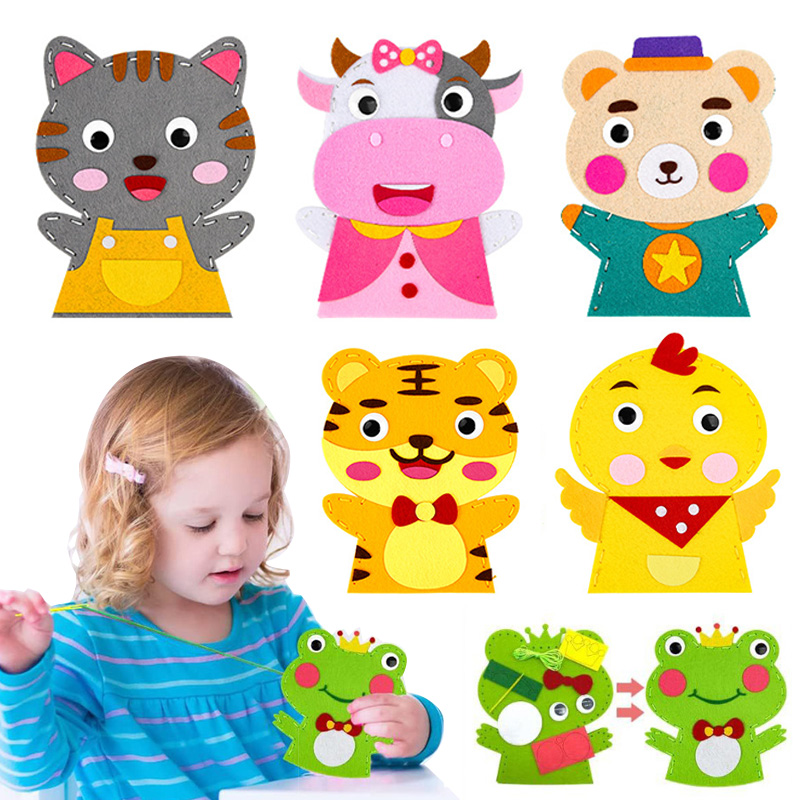 Art Craft For 3 Year Old - Bonito dos desenhos animados animal fantoche