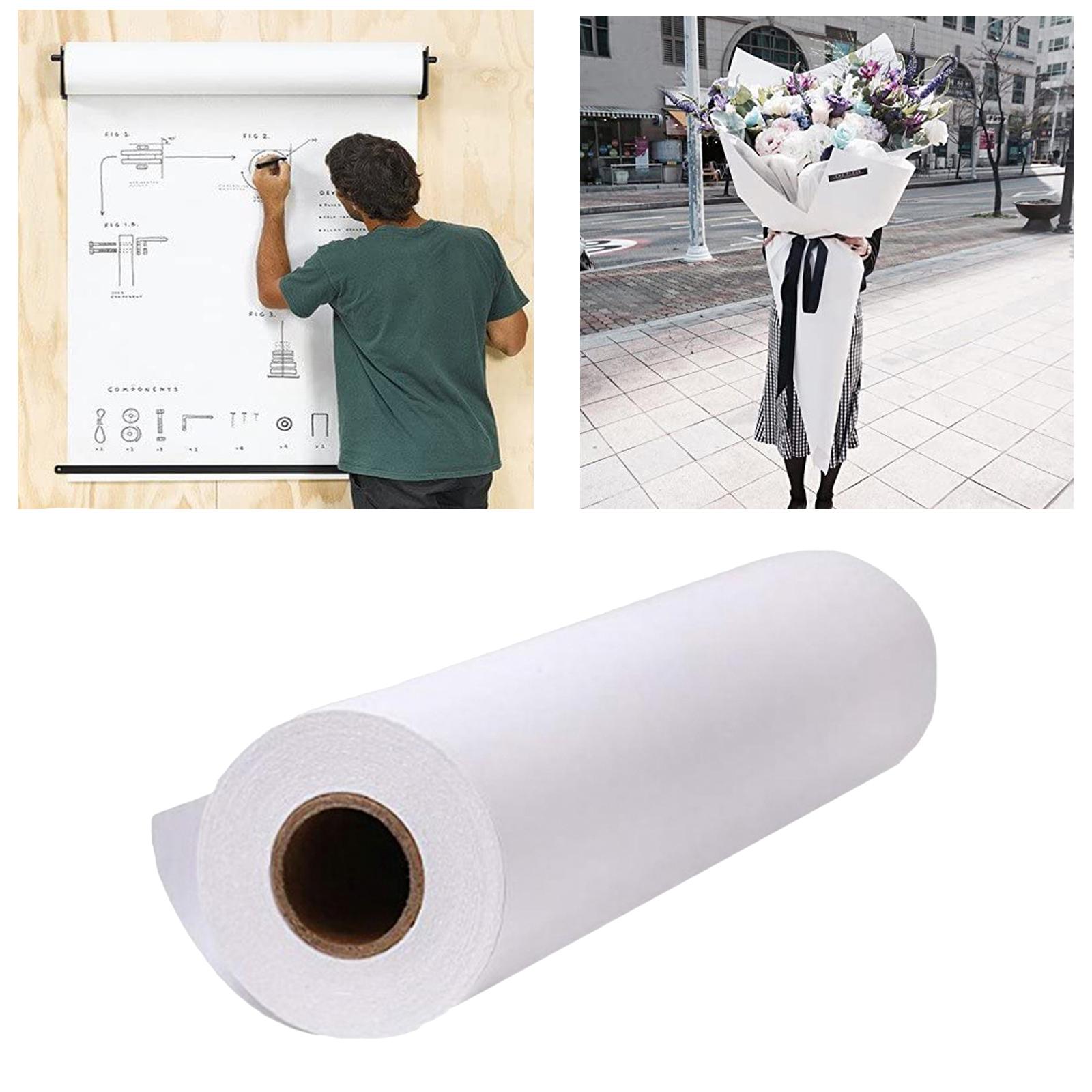 Art And Craft Recycle - Rolo de papel branco Kraft Artes