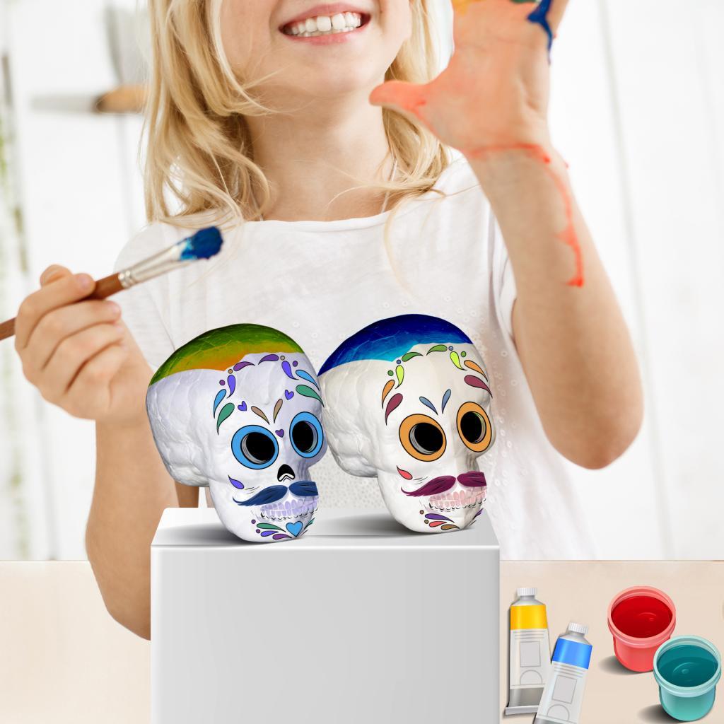 Art Craft Kindergarten - Espuma Moldável em Forma de Crânio