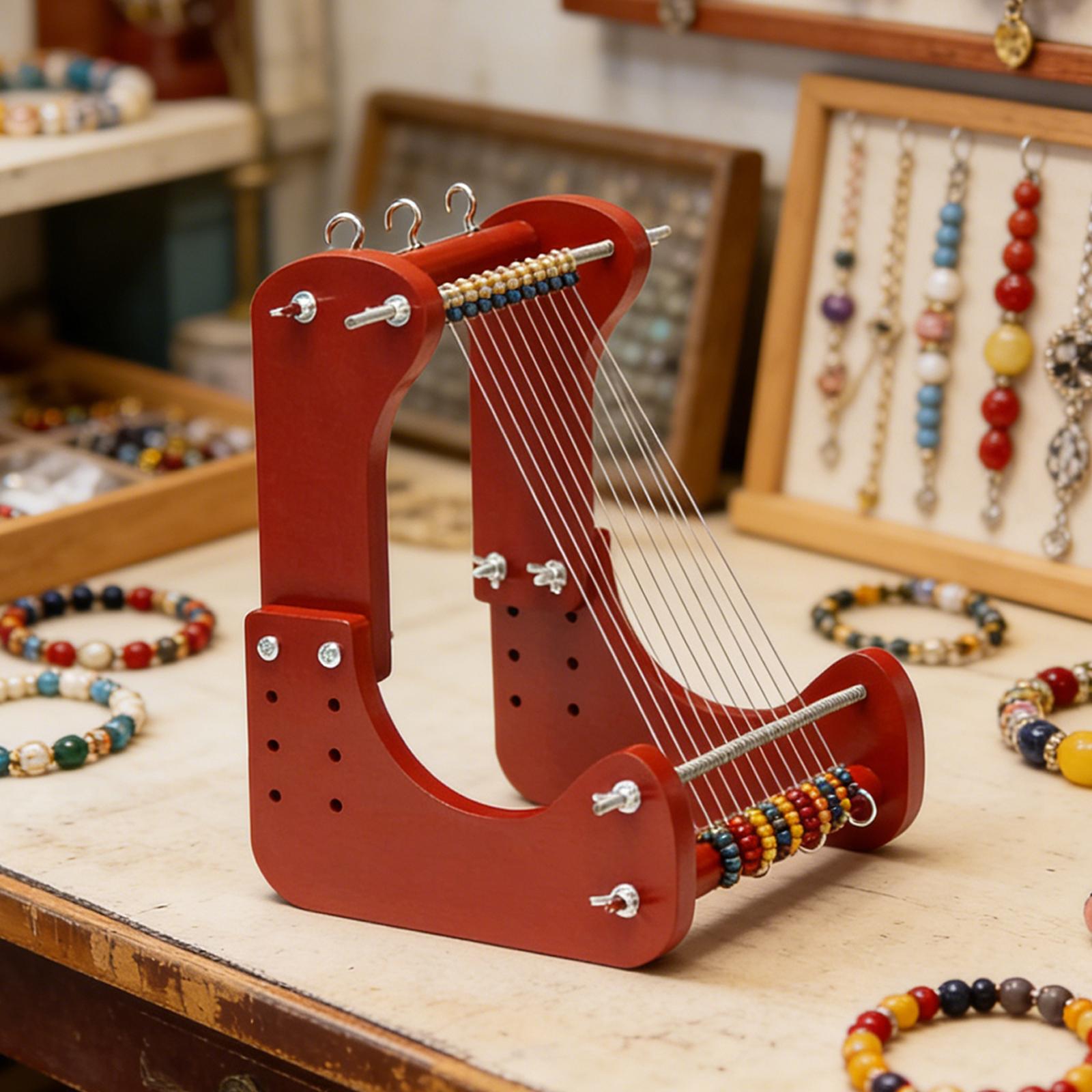 Loom Weaving Frame - Tela de Tecelagem Ajustável para Miçangas,
