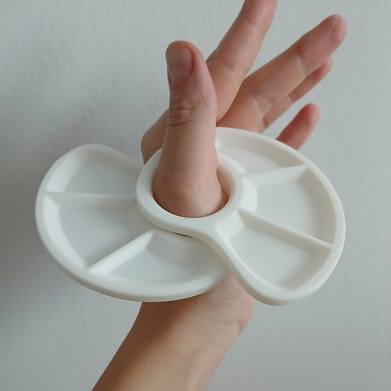 Art Craft Classes - Paleta de dedo ergonômica, design compacto,