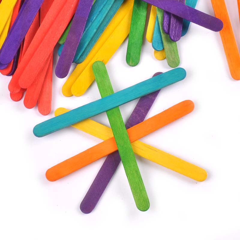 Art Craft Education - Palito de madeira natural e colorido