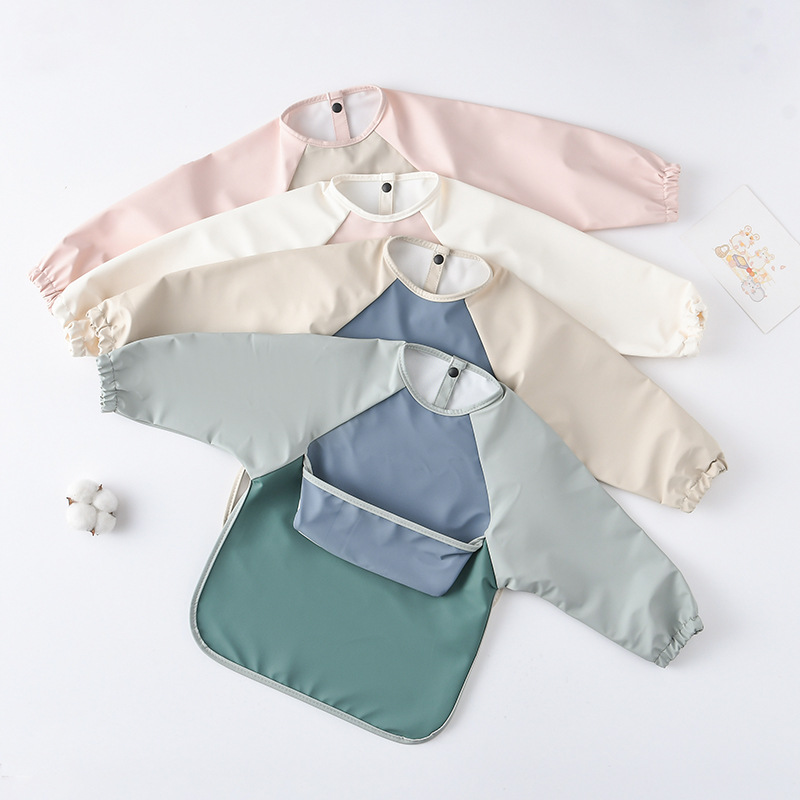 Babadores pu de manga comprida - Art Craft Kindergarten avaliação e preço