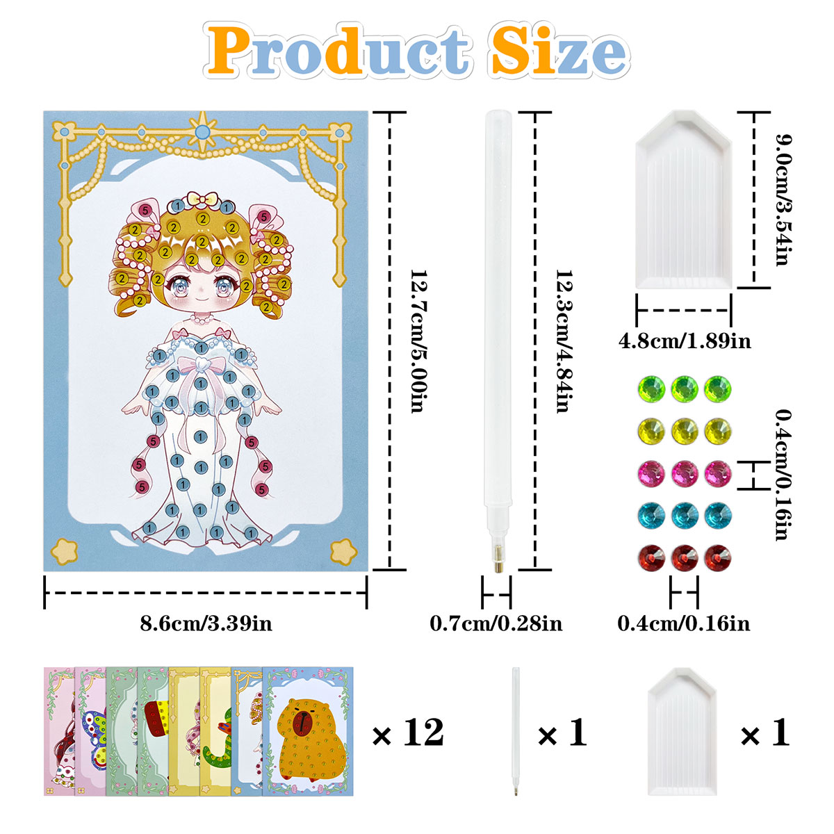 Kit de Gemas com 16 Peças, Con - Art Craft Activities avaliação e preço