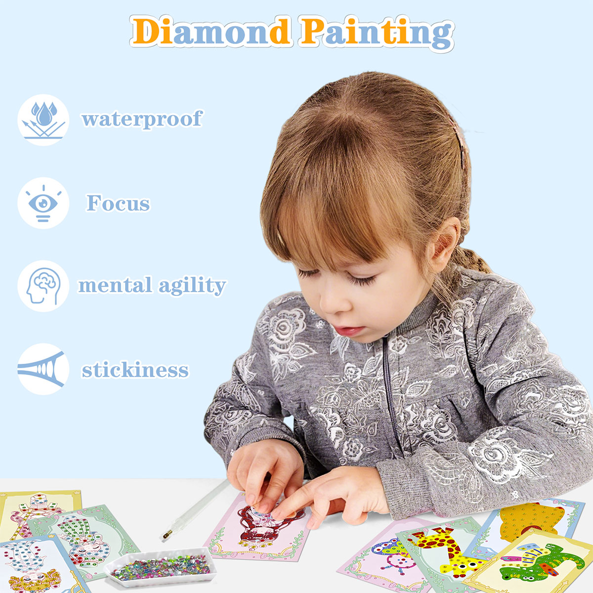 Kit de Gemas com 16 Peças, Con - Art Craft Activities avaliação e preço