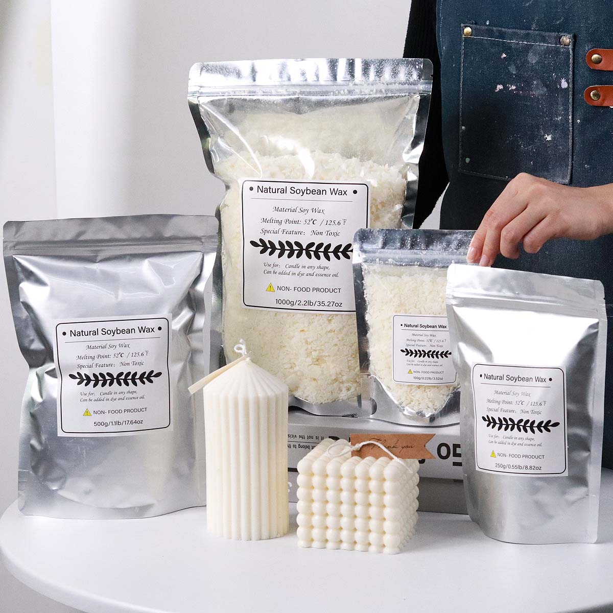 100/250/500/1000g flocos de ce - Candle Making Wax avaliação e preço