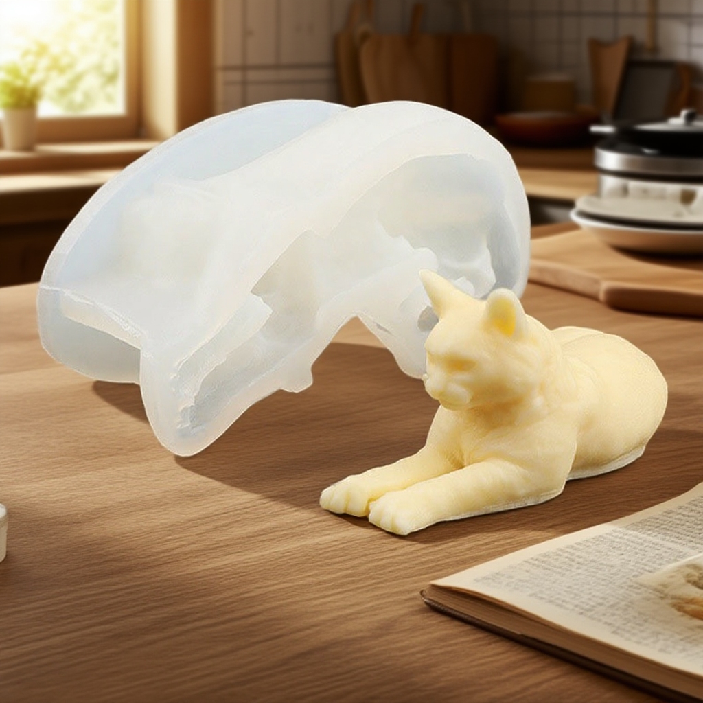 Criativo deitado gato molde de - Art Craft Horse avaliação e preço