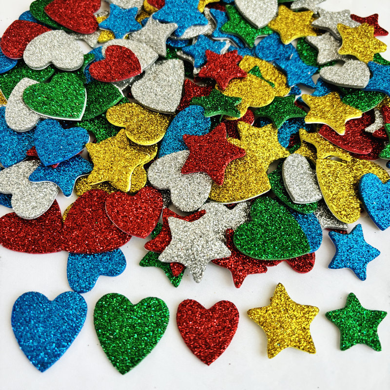 Glitter Star e Hearts Foam Ade - Art Craft Kindergarten avaliação e preço