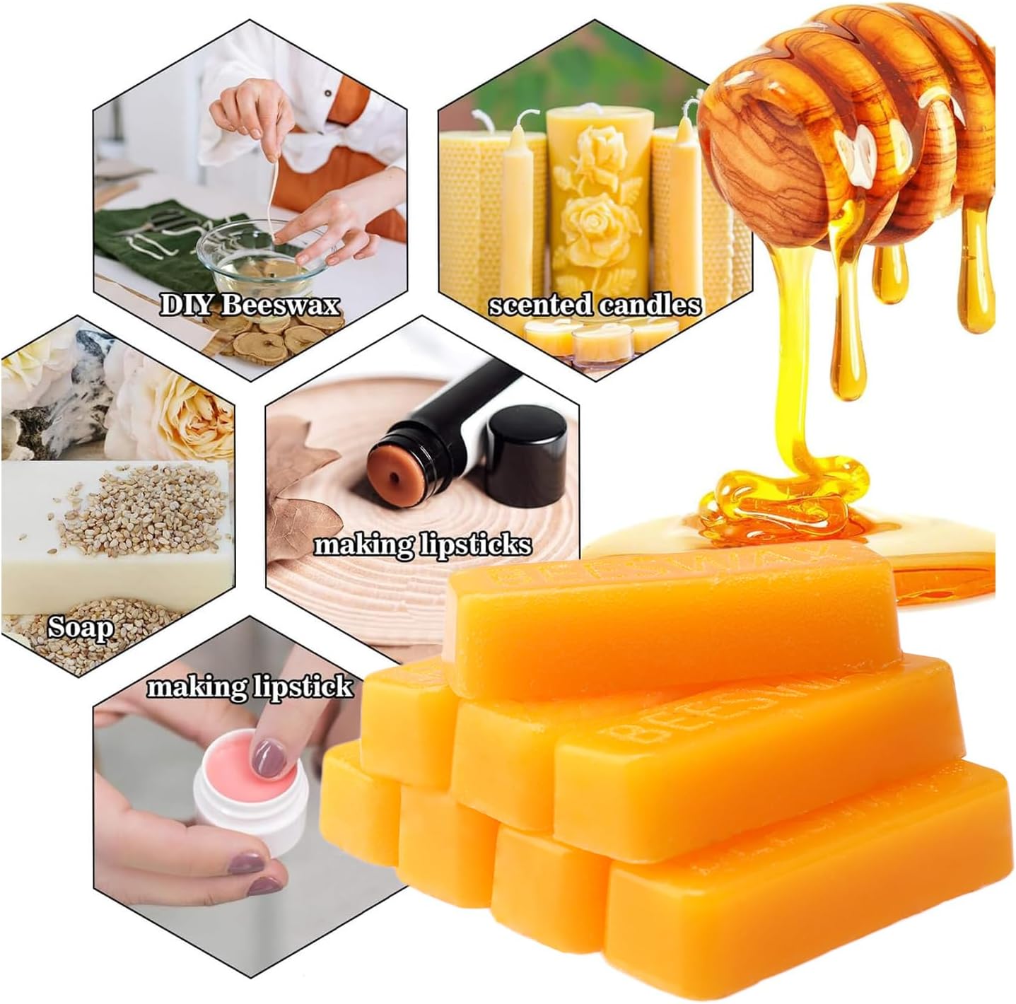 Barra de Cera de Abelha, Bloco - Candle Making Wax avaliação e preço