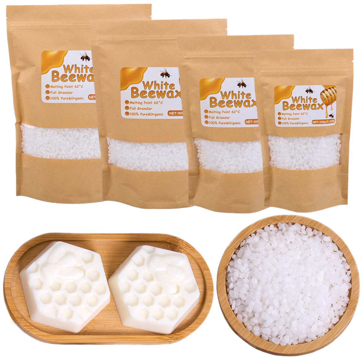 Cera de abelha branca pura nat - Candle Making Wax avaliação e preço