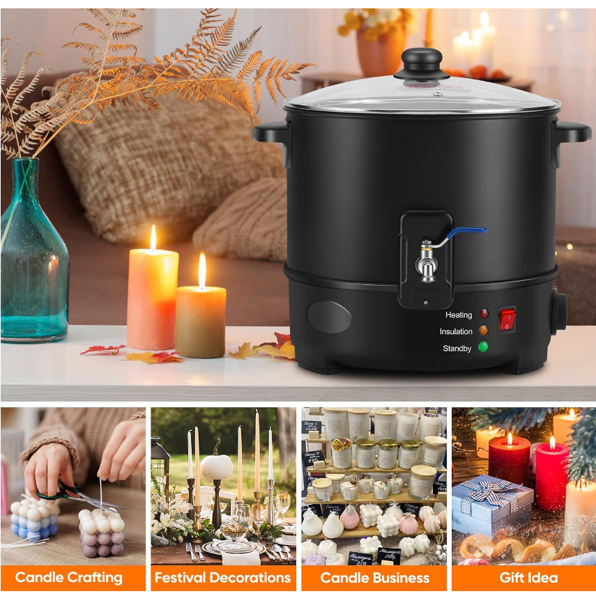 Ue eua plug elétrica derreter  - Candle Making Wax avaliação e preço