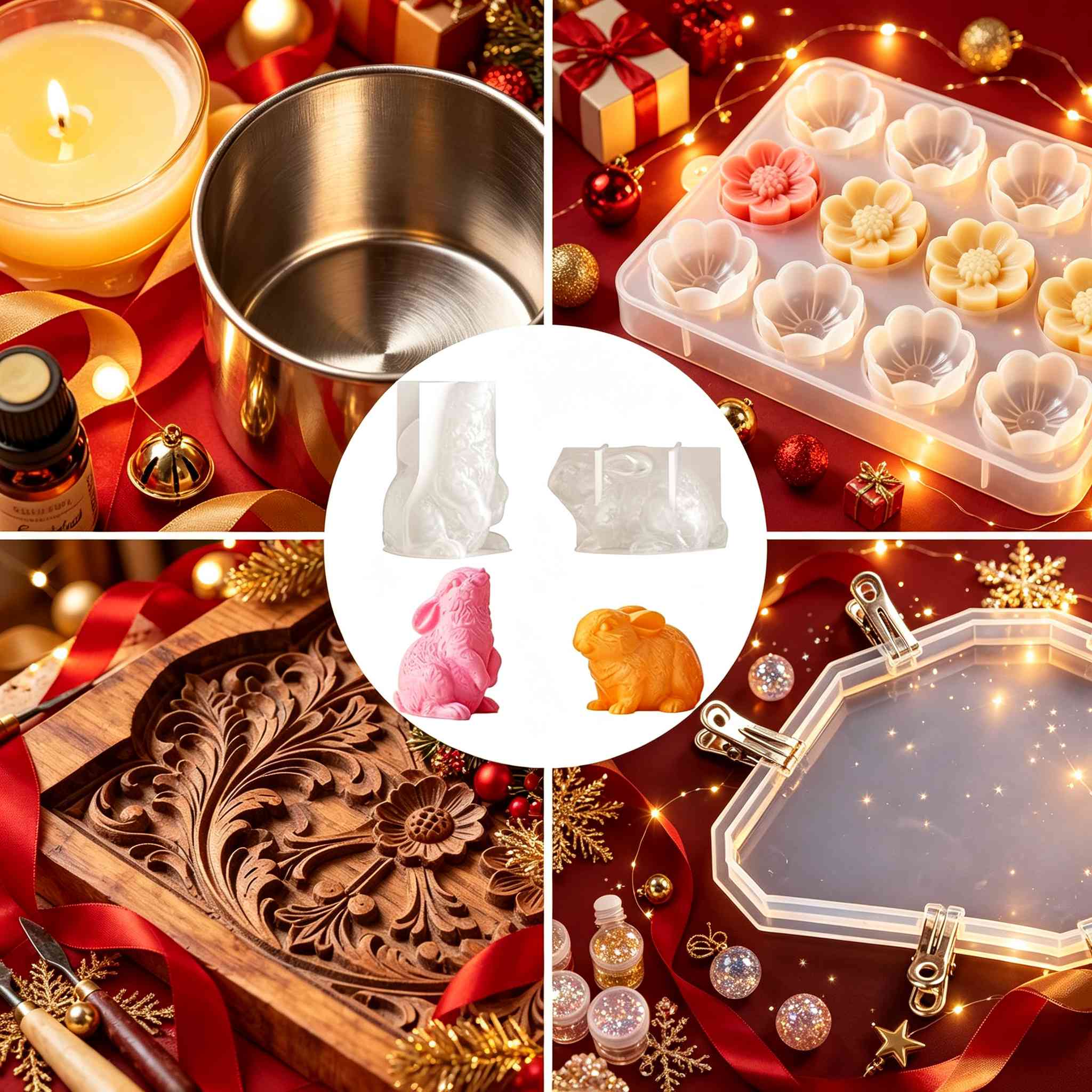 Molde de Silicone 3D de Coelho - Candle Making Wax avaliação e preço