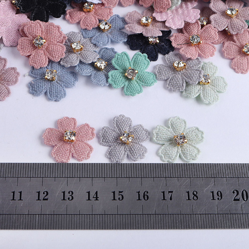 100 pçs 22mm tecido flor com s - Art Craft Hat avaliação e preço